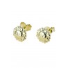 boucles d'oreilles soleil rieur en or jaune pour fille O2278G