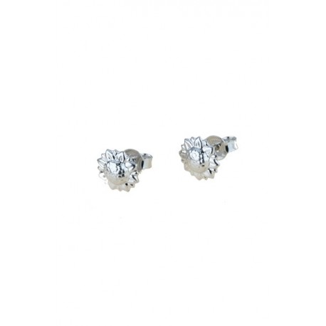 white gold sunflower earrings for girls O2283B