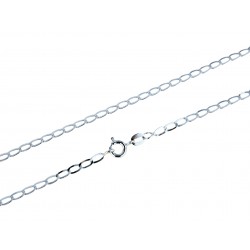 hollow flat chain in white gold C1728B