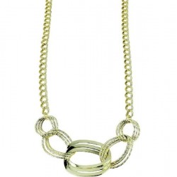 chain choker with central graduated in yellow gold C1839G