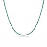 tennis necklace with brilliant cut emeralds