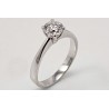 18 kt white gold solitaire ring 0.80 ct