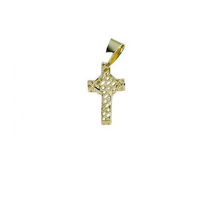 croix pour femme en or jaune 18 carats C1344G