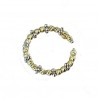 anello con sfere diamantate in oro giallo e bianco 18 kt A3166BG