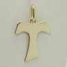 18kt yellow gold polished plate tau charm C1503G