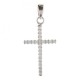 pendentif croix avec zircone cubique en or blanc 18 carats C3289B