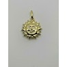 boxed sun pendant in 18kt yellow gold C1252G