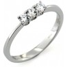 trilogy ring in 18 kt white gold A2412B