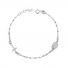 bracelet chapelet avec perles facettées en or blanc 18kt BR1937B