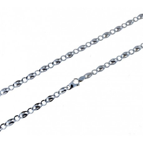 Men's chain with oval plate links and round slotted links C3049B