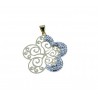 Pendentif fleur avec zircons découpés C1327G