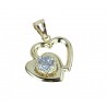 pendentif couple de coeurs brillants C1324G