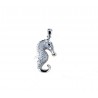 Pendentif hippocampe pavé convexe C2837B