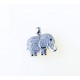 Pendentif éléphant pavé arrondi C2838B