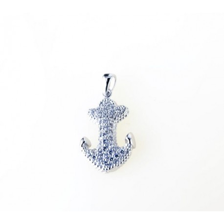 C2840B pendentif ancre pavée arrondie