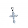 Pendentif croix avec zircon cubique C1336B