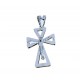 Double plate cross pendant C1475B