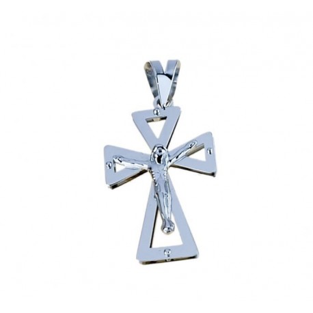 Double plate cross pendant C1475B