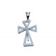 Double plate cross pendant C1478B