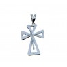 Double plate cross pendant C1478B