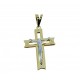 Double plate cross pendant C1481BG