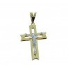 Double plate cross pendant C1481BG