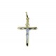 Boxed cross pendant with christ C1545BG