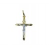 Boxed cross pendant with christ C1545BG
