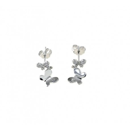 Boucles d'oreilles pendantes papillon O2836G