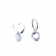 Boucles d'oreilles pendantes double cercle O2917B