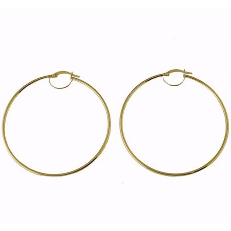 Boucles d'oreilles barillet rond lisse O3247G