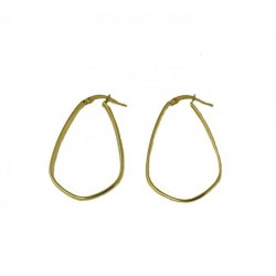 Smooth flat barrel drop earrings O3251G