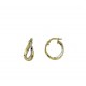 Double barrel hoops earrings O3206BG