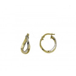 Double barrel hoops earrings O3206BG