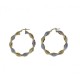 Bayonet hook barrel torchon hoops earrings O3110BG