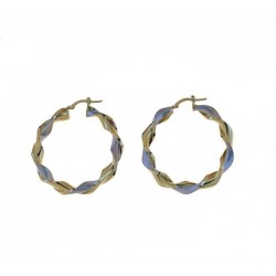 Bayonet hook barrel torchon hoops earrings O3110BG