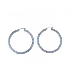 round hammered barrel earrings with bayonet hook O3112B