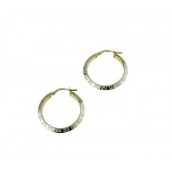 Hoop earrings with Greek O2647G