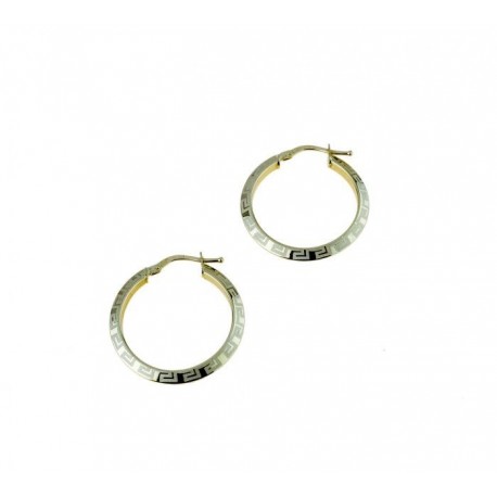 Hoop earrings with Greek O2647G