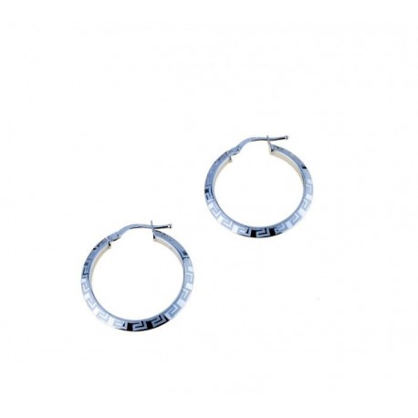 Circles earrings with Greek O2650B