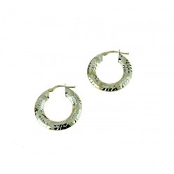 Boucles d'oreilles cercles facettés O2637G