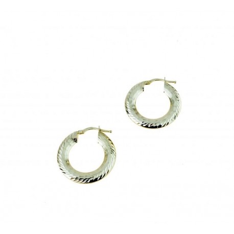 Boucles d'oreilles cercles facettés O2638G