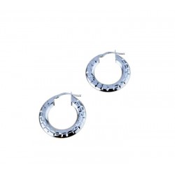 Boucles d'oreilles créoles facettes O2641B