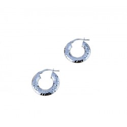 Boucles d'oreilles créoles facettes O2644B