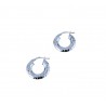 Faceted hoops earrings O2644B