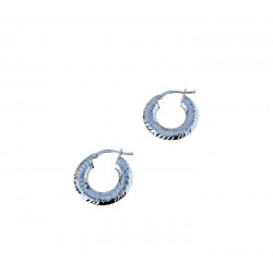 Faceted hoops earrings O2643B