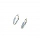 Wide band hoop earrings with glittery outer edge O2268B