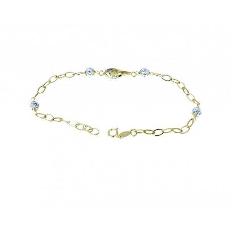 Bracciale con centrale a goccia e sfere zirconate BR1019G