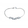 Chain bracelet with graduated cubic zirconia pave BR1156B