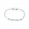 Chain bracelet with graduated cubic zirconia pave BR1157B